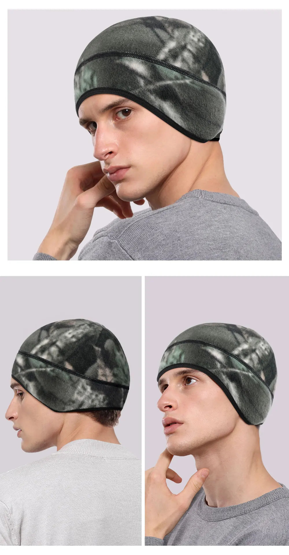 Winter Hats Thermal Fleece Running Caps Ear Warmer Cover Sports Ski Snowboard Hiking Cycling Ski Windproof Soft Cap Men Women