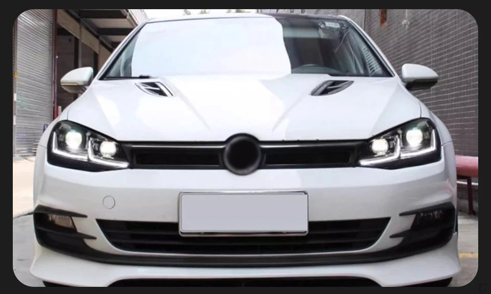 AKD 2 PCS For Golf 7 2013-2017 MK7 Upgrade 7.5 Design LED Auto Headlights Assembly DRL Bifocal Lens Lamp Accessories