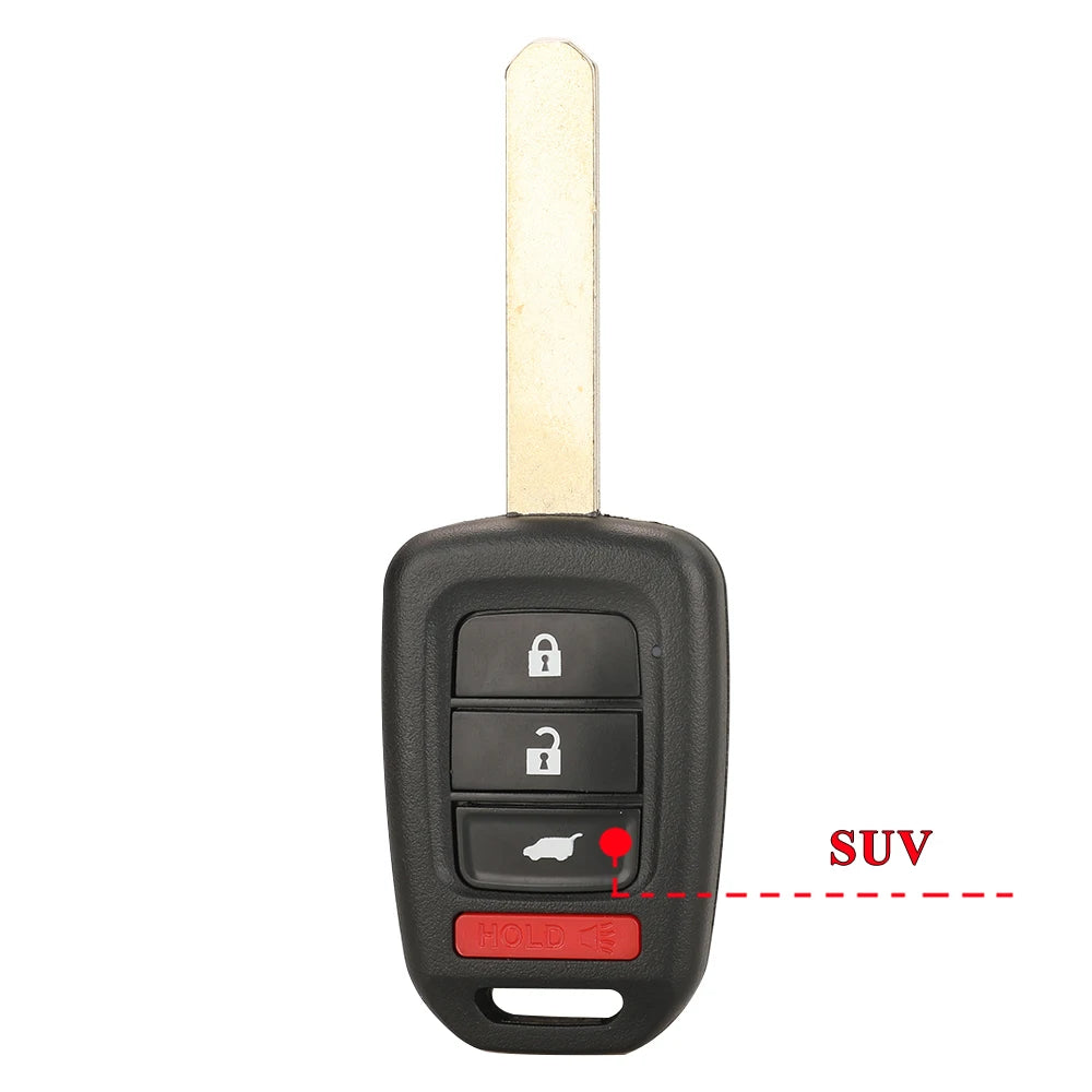 jingyuqin 10pcs/lot Car Key Shell 2/3/4 Button for Honda Civic City Fit HR-V XR-V Auto Remote Fob Case