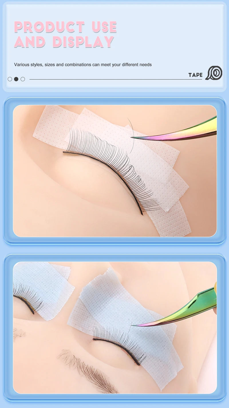 2/8PCS Micropore Lash Tape Eyelash Extension Supplies Transparent 4.5/9m Breathable Easy To Tear Medical Tapes Lash Makeup Tool