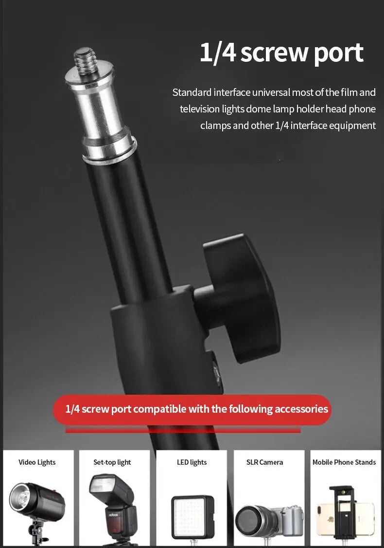 Live Broadcast Tripod Landing Type Camera Anchor Selfie Light Frame Metal Thermometer Holder