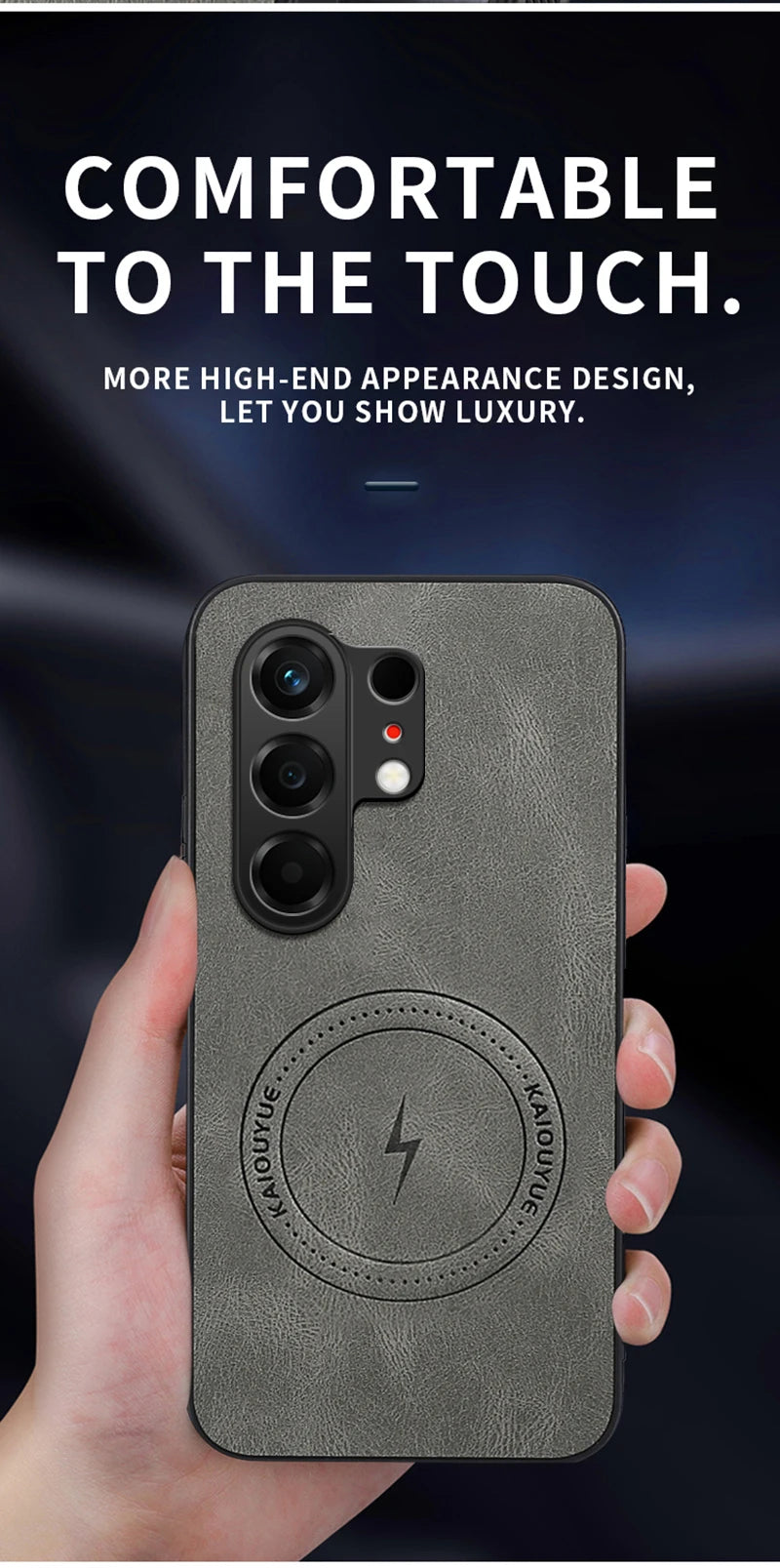 For Tecno Camon 50 4G Vintage Business Phone Case Cover Sheepskin Leather Magnetic Case Wireless Case for Tecno Camon 50 Pro 4G