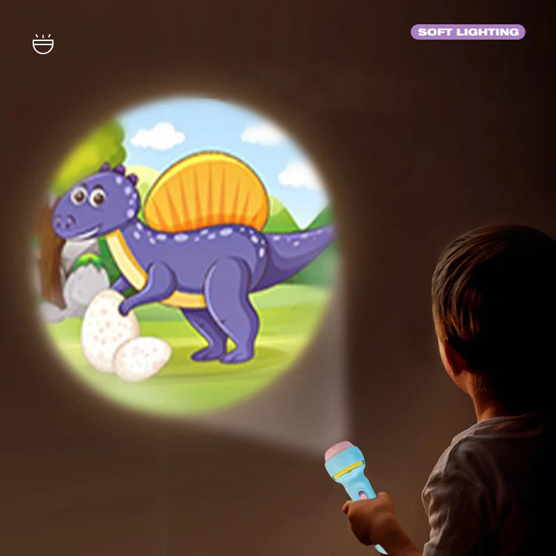 Flashlight Projector Torch Lamp Toy Cute Cartoon Creativity Toy Torch Lamp Flashlight Projector Toy Baby Sleeping Story Book ﻿