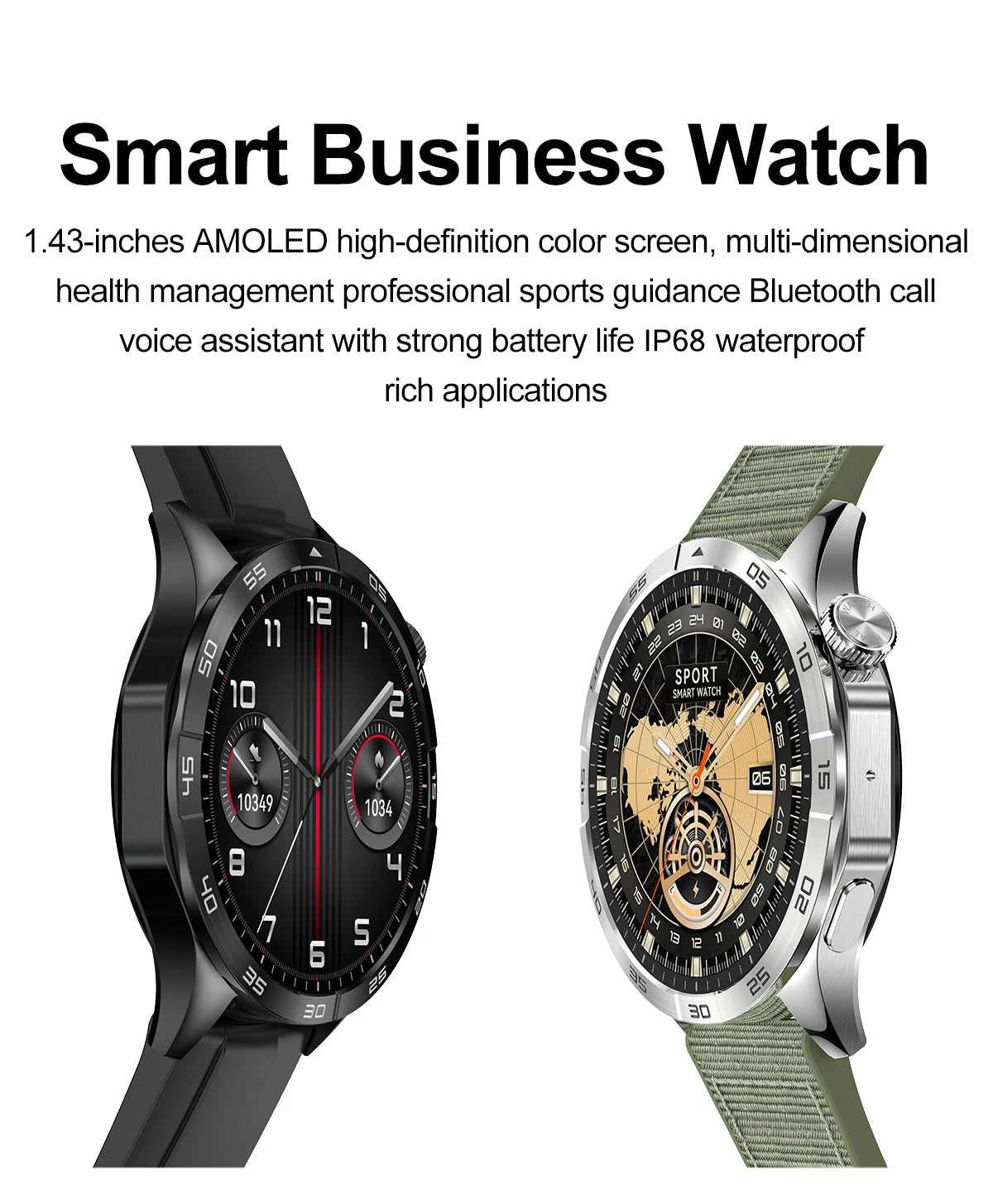 New 2024 HK4 Business AMOLED Smart Watch Men IP68 Waterproof Bluetooth Call HD Screen 100+ Dials NFC Smartwatch For GT4 Pro