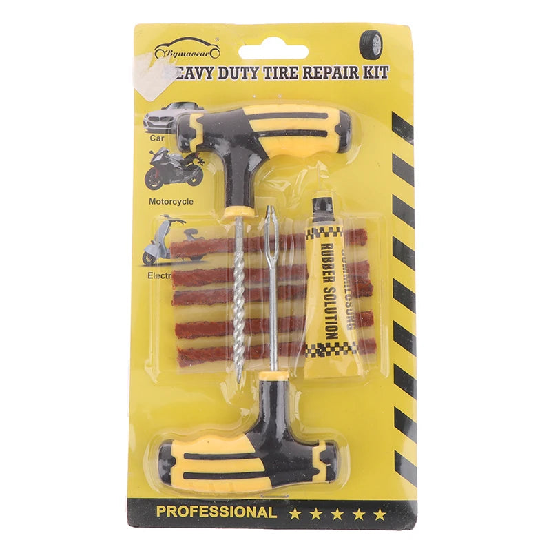 Tire Tubeless Tire Repair Tool Kit For Emergencies Quick Puncture Fixing For Cars Truck RV Jeep ATV Motorcycle Flat Tire Repair