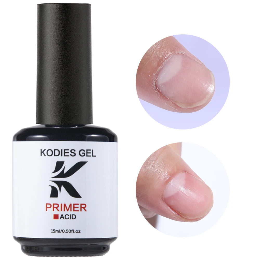 KODIES GEL Nail Primer Base Gel Prep Dehydrator Fast Dry Strong Adhesion Base Coat Gel Polish Semi Permanent UV Manicure Bonder