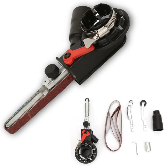 SI FANG Sander Machine Sanding Belt Adapter Head for Electric Angle Grinder Woodworking - Includes Multiple Sanding Belts