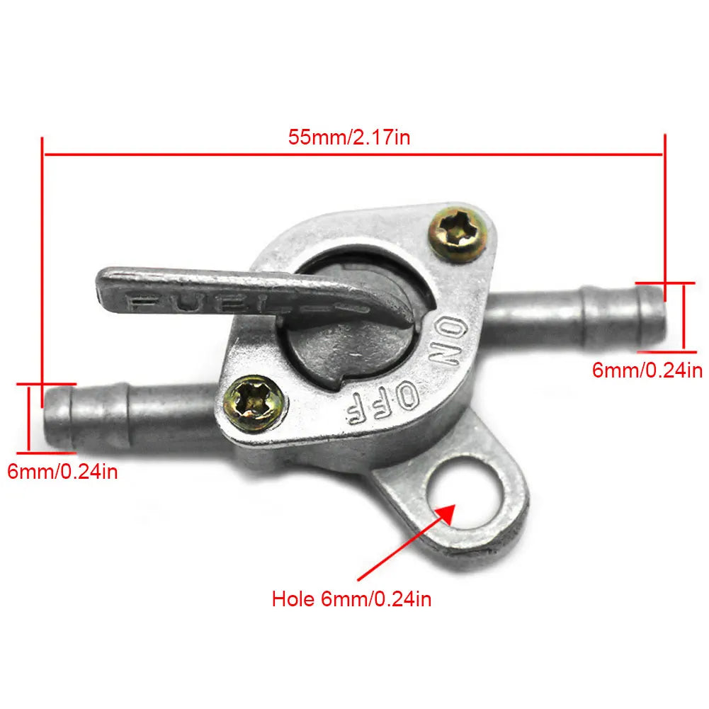 Universal 6mm Motorcycle Scooter Gasoline Faucet Gas Gasoline Valve Fuel Tank Switch Engine Mini Auto Key Ring On Off Accessory