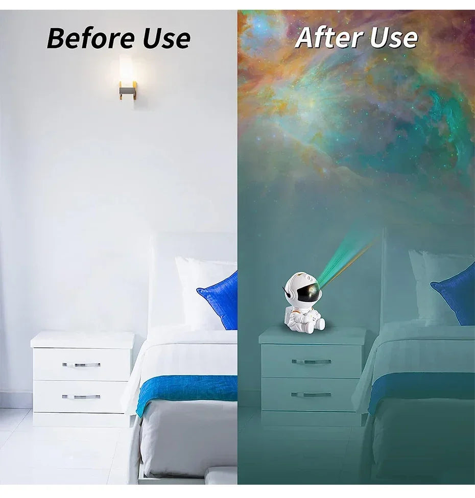 Star Projector Galaxy Night Light Astronaut Space Projector Starry Nebula Ceiling LED Lamp for Bedroom Home Decorative kids gift