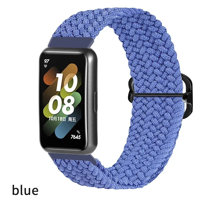 Strap For Huawei Band 7 Adjustable Elastic Nylon Braided Strap Men Women Replacement Bracelet Wristband For Huawei Band 7