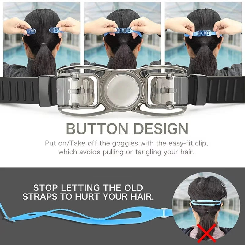 Swimming Goggles For Men Women Anti-Fog Uv Prescription Waterproof Silicone Adjust Swim Pool Eyewear Adults Kids Diving Glasses