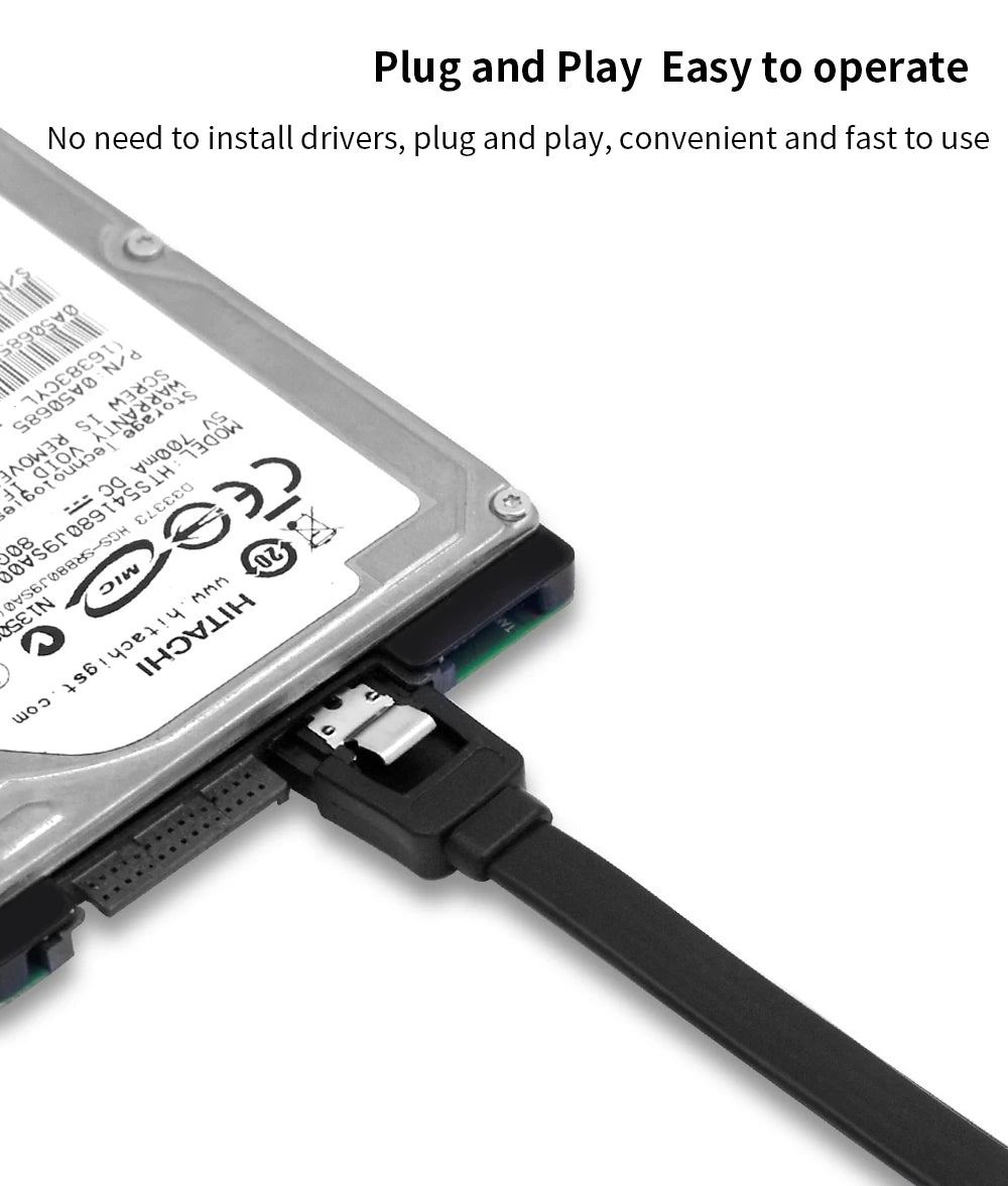 TISHRIC SATA Cable Sata3.0 Solid State Hard Disk Serial Data Cable Multi-Spec Flexible Sata Hard Disk Fast Transmission Cable