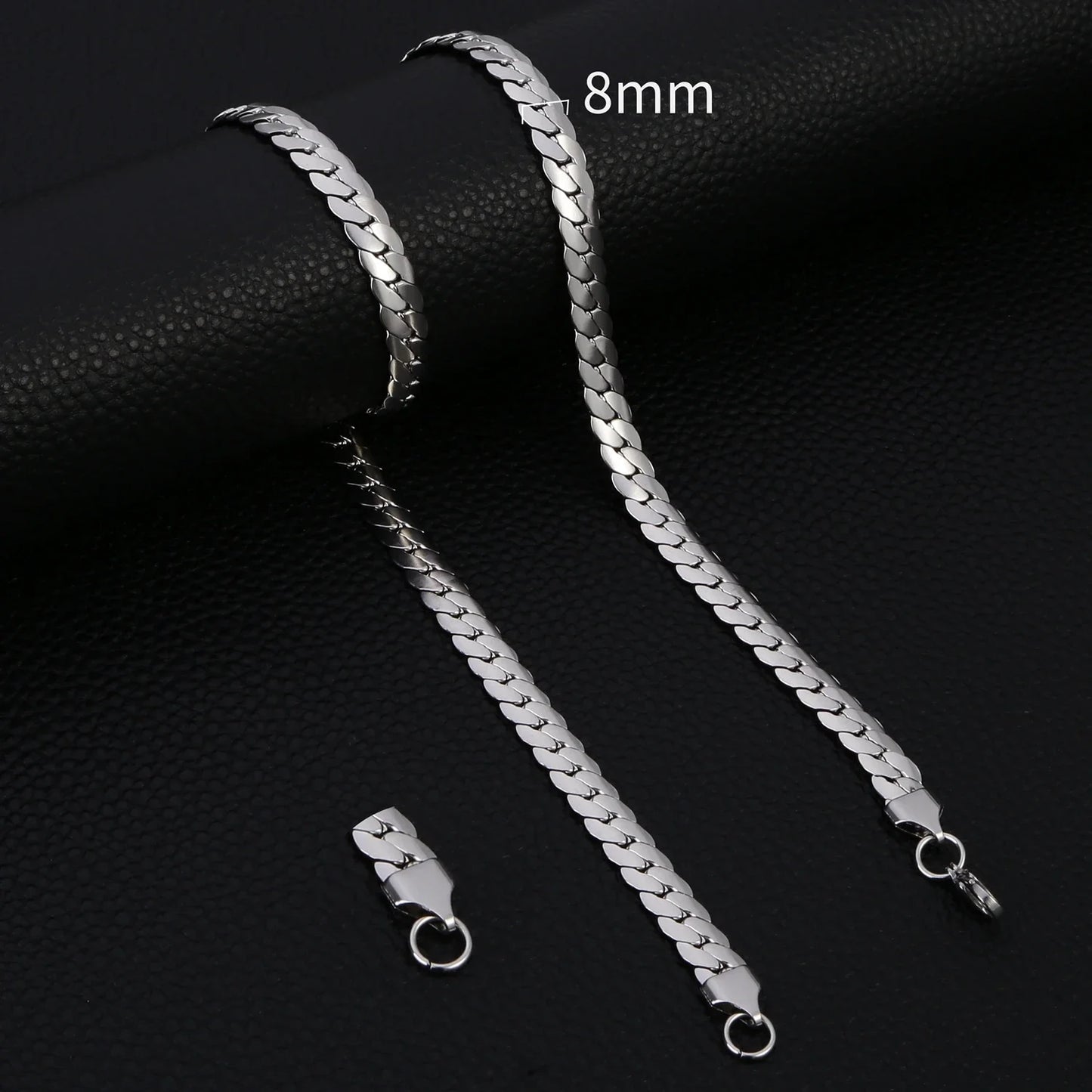 3-8MM Width Stainless Steel Chain Necklace For Men Women Gold Color High Quality Waterproof Choker Hip Hop Jewelry Gift