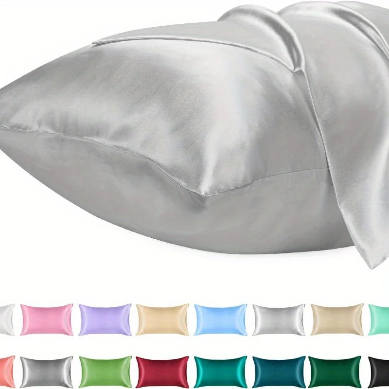 1PC Satin Pillowcase for Hair Similar to Silk Pillow Cases for Skin, Silky & Soft Pillow Covers, Gifts for Her or Him