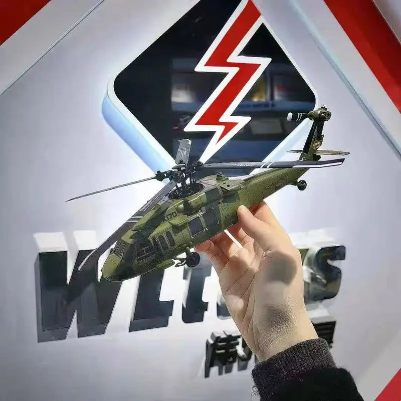 Wltoys K170 Black Hawk Uh60l Remote-Controlled Helicopter Four Channel Four Propeller Simulation Brushless Fixed Height Model
