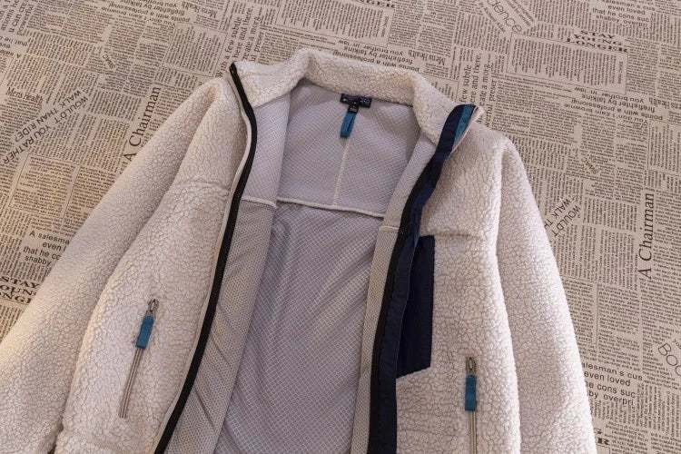 Motorcycle Outdoor Fleece Jacket For Men/Women Double Sided Fleece Thickened Plush Rider Cycling Suit Lamb Wool Windproof Jacket