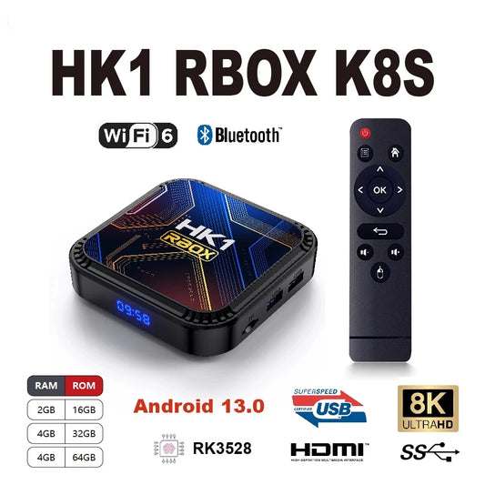 LEMFO RK3528 Iptv Smart TV Box Android 13 Quad Core Cortex A53 Support 8K Video 4K HDR10+ 2.4&5.8G Dual Wifi6 BT5.0 Set Top Box