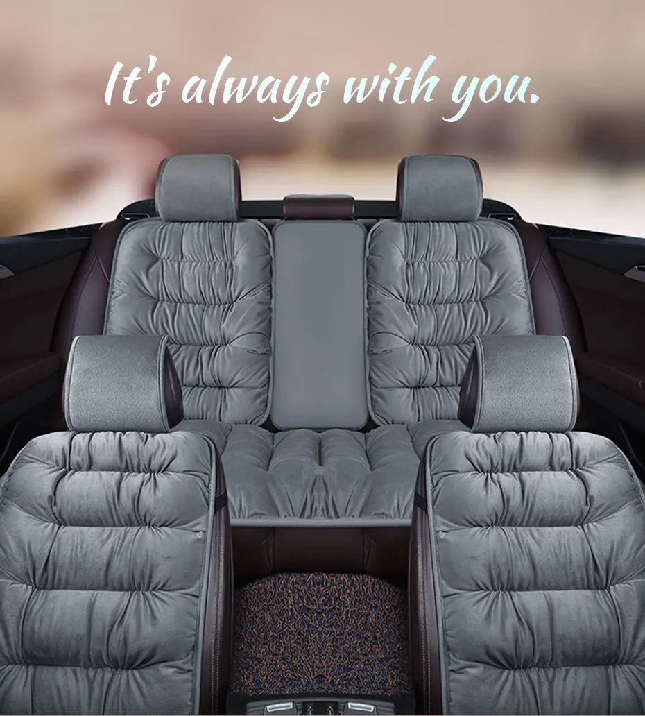 SEAMETAL Car Warm Seat Cover for Winter Thicken Soft Plush Seat Cushion Auto Protector Pad Universal for Suv Pick-Up Truck Sedan
