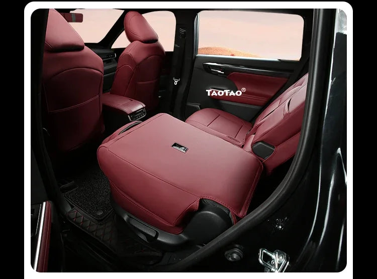 Custom Fit Highlander Car Seat Covers for Select Toyota Highlander Full Set Three-Row Second Row 2020 2021 2022 2023 2024