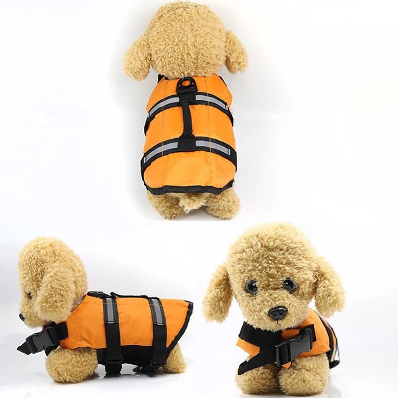 New Summer Dog Life Vest Jacket Reflective Pet Clothes Puppy Swimwear Dog Life Jacket Safety Swimming Suit Dog Supplies