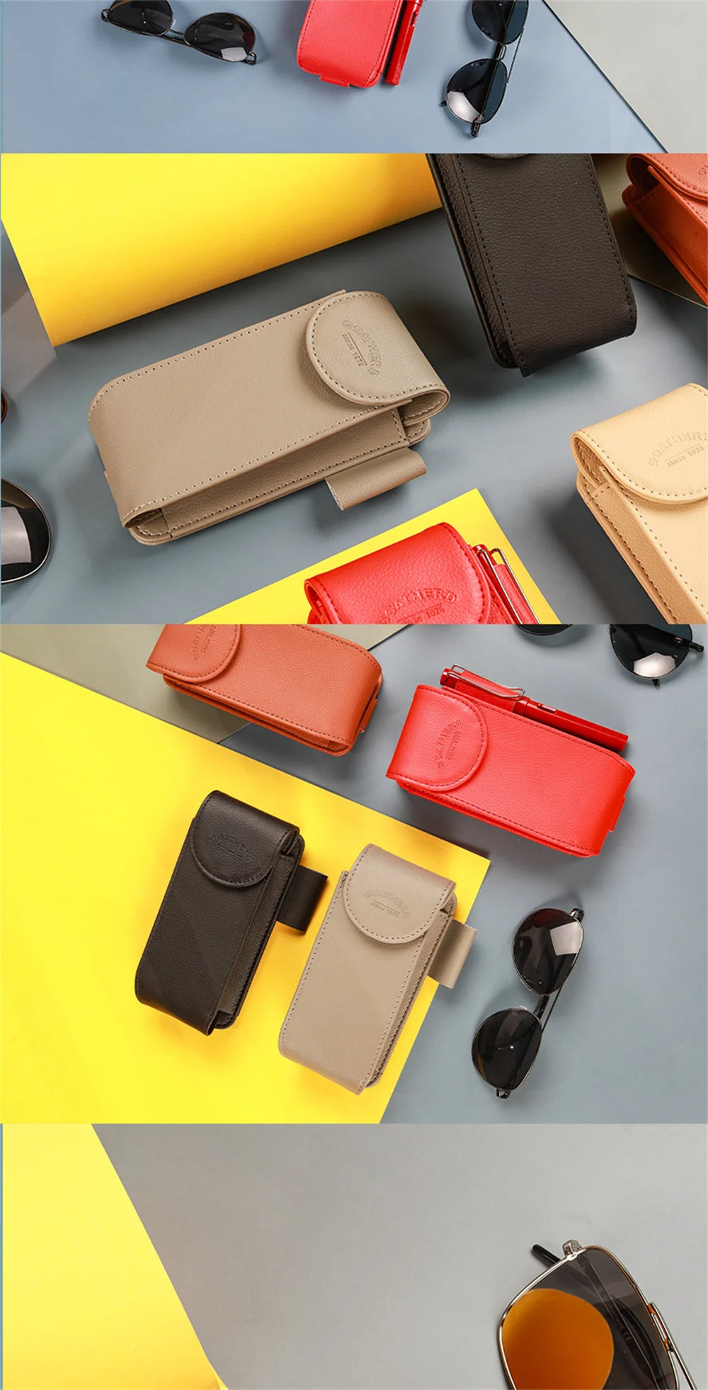 Car Sunglasses Frame Carbon Fiber Bills Multi Function In Car Creative Eye Box Card Double Headed Clip On Board Stowing Tidying