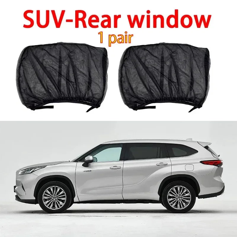 2 or 4pcs screen window set premium window sunshade breathable mosquito net for front and rear windows, UV protection Accessorie
