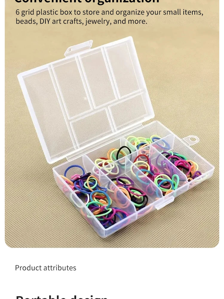 Jewellery Storage Box Transparent Double Buckle Earring and Ring Storage Box Nail Drill Accessories Storage Organiser