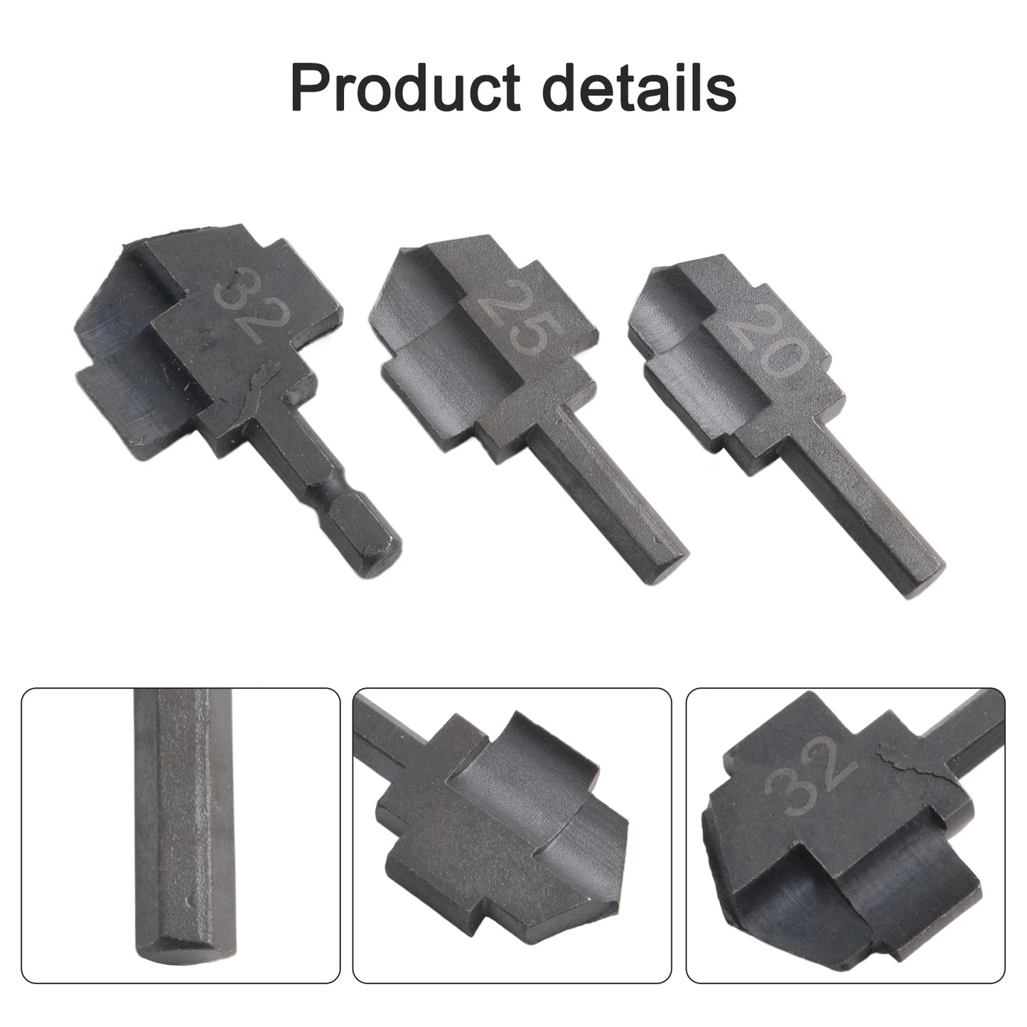 3pcs PPR Lifting Drill Bit Step Socket Water Pipe Expansion Connector Drill Punch Plumber Reamer Ream Hole Elbow Tee Tool