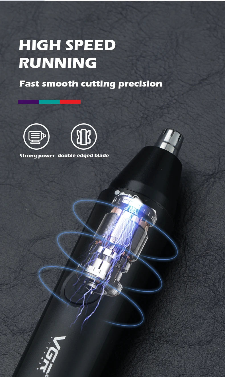 VGR Nose Hair Trimmer Professional Mini Hair Trimmer Electric Nose Trimmer 2 In 1 Rechargeable Waterproof V 613