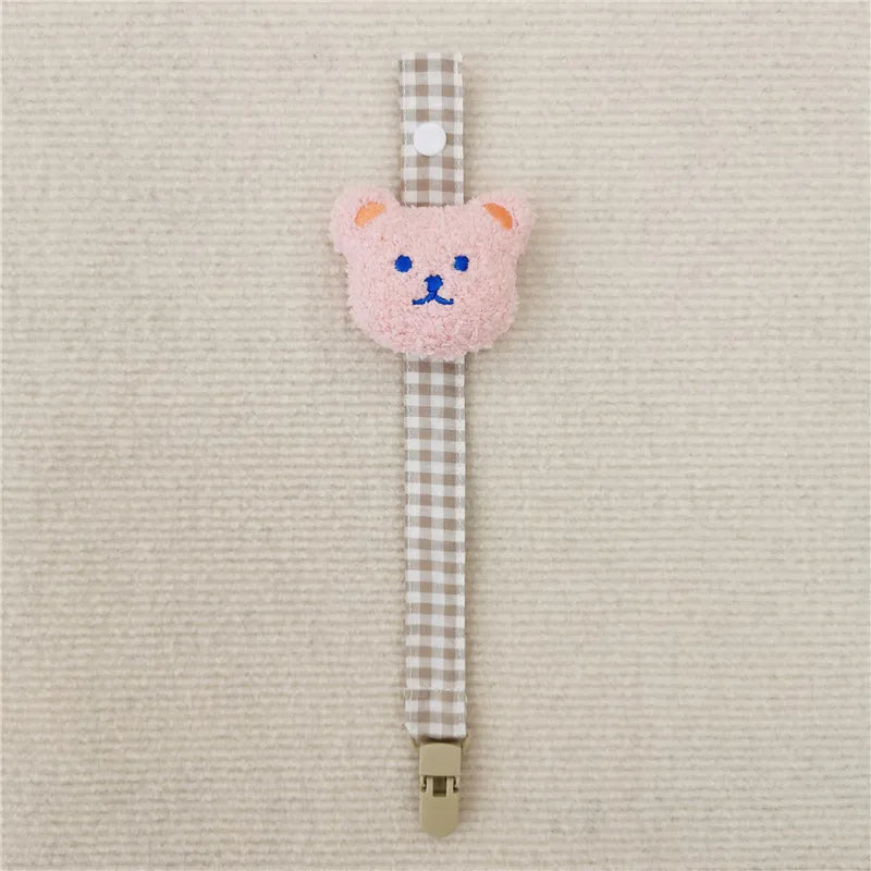 Cute Bear Baby Pacifier Clip Chain Dummy Holder Soother Pacifier Clips Strap Nipple Holder Infant Feeding Babies Accessories