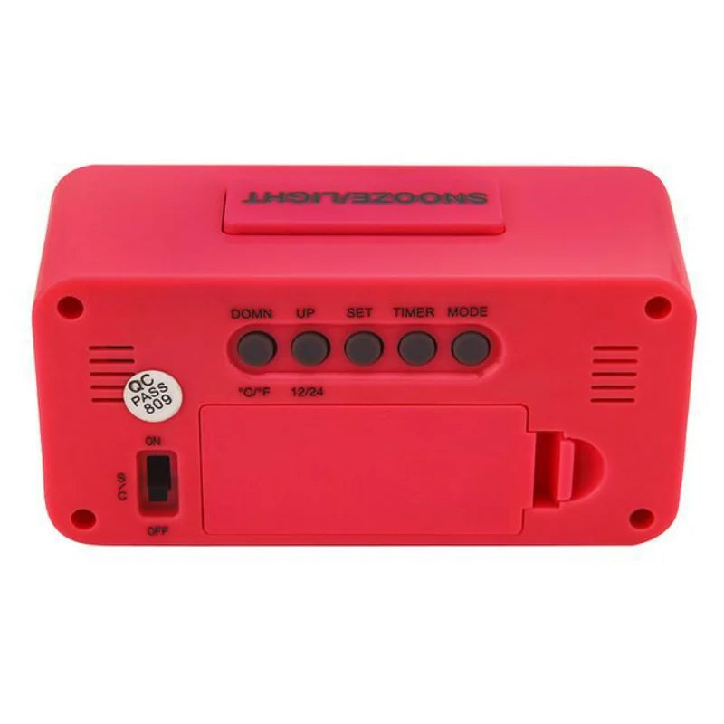 Desk Digital Clock Sound Control Backlight 12/24 H Snooze 8 Alarm Ringtones for Bedrooms kids simple electronic clock