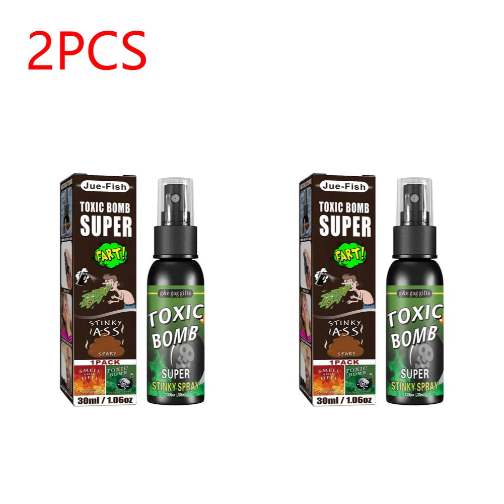 30ml Fart Gag Spray Prank Joke Plastic Spray Can Stink Party Supplies Stinky Fart for Adults Kids Non Toxic Halloween Funny Toys