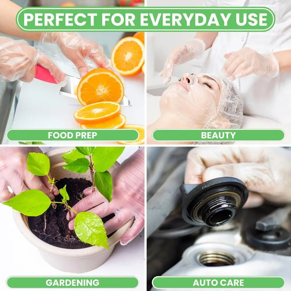 Food Grade Disposable Gloves Portable Non-Slip Acid Work Safety Cleaning Gloves Transparent TPE Latex Free Gloves Wholesale