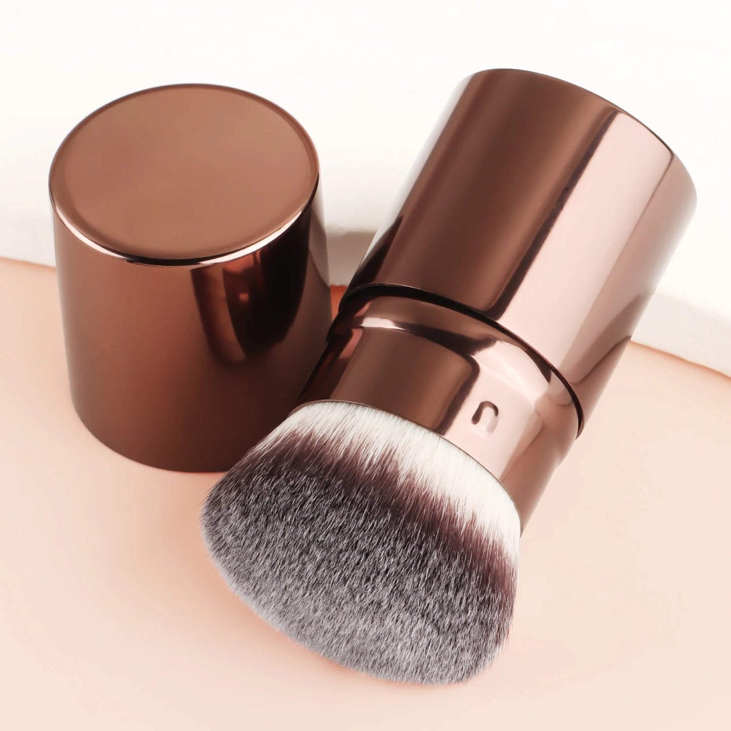 1pcs Retractable Blush Brush Kabuki Foundation Brush Soft Fluffy Powder Contour Makeup Brushes Portable Makeup Tools