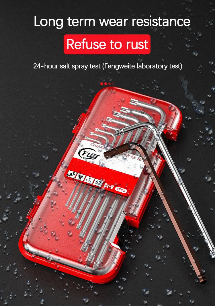 An Allen wrench set T-extended high hardness family car repair no problem in the work of a good assistant