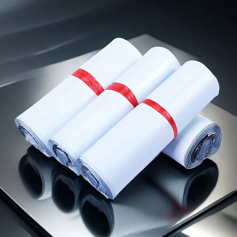 50pcs/Lots White Courier Bag Express Envelope Storage Bags Mail Bag Mailing Bags Self Adhesive Seal Plastic Packaging