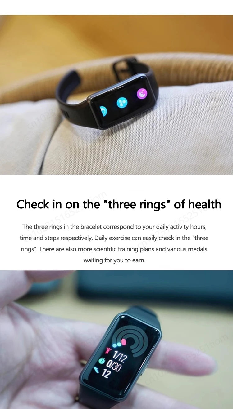 Original Huawei Band 6 Smart Band Blood Oxygen 1.47'' Screen Heart Rate Tracker Sleep Monitoring Smart Sports Bracelet