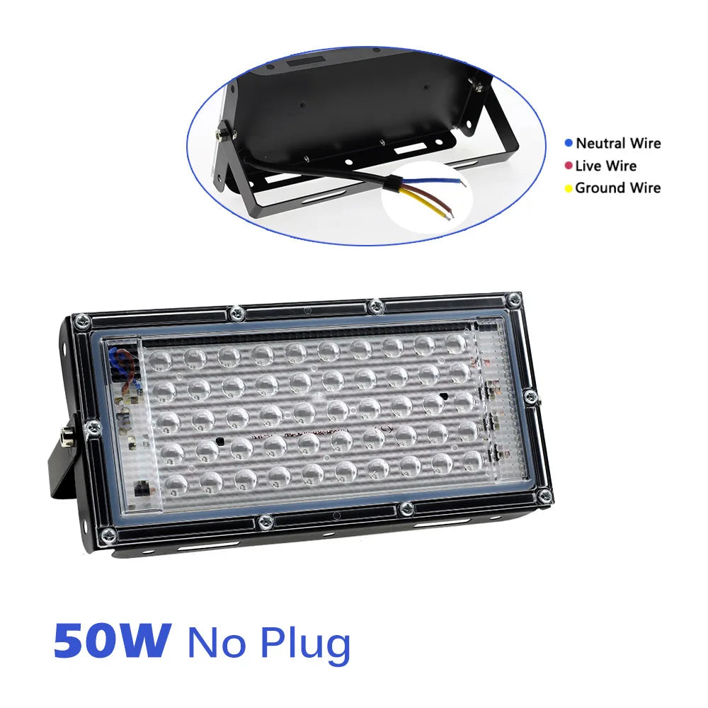 UV Flood Light AC 220V 50W 100W LED Stage Blacklight Ultraviolet Flood Effect Light for Halloween Xmas Dance DJ Disco Party Bar