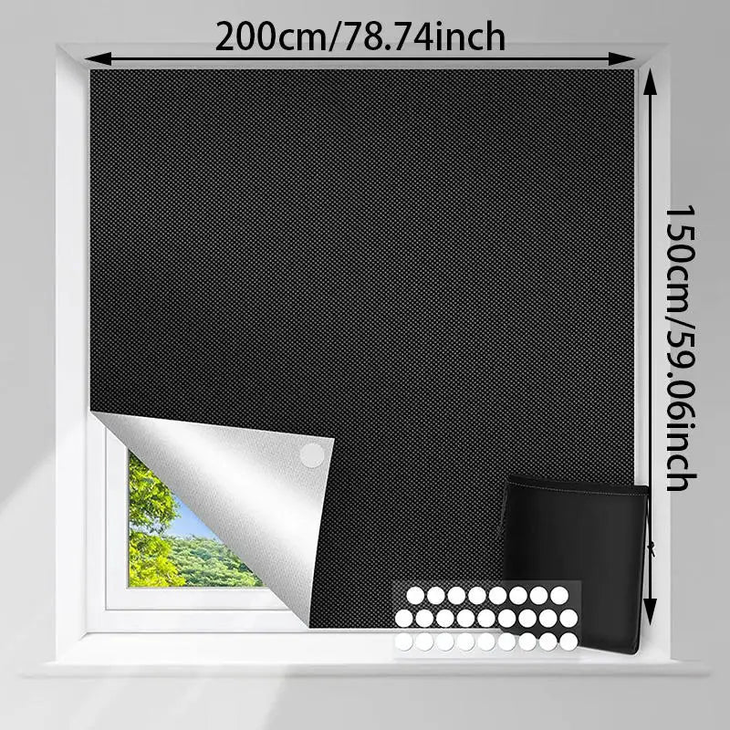 UV Block Adjustable Nursery Temporary Curtain Thermal Insulated Window Shade Blackout Blind Curtain Travel Window Cover
