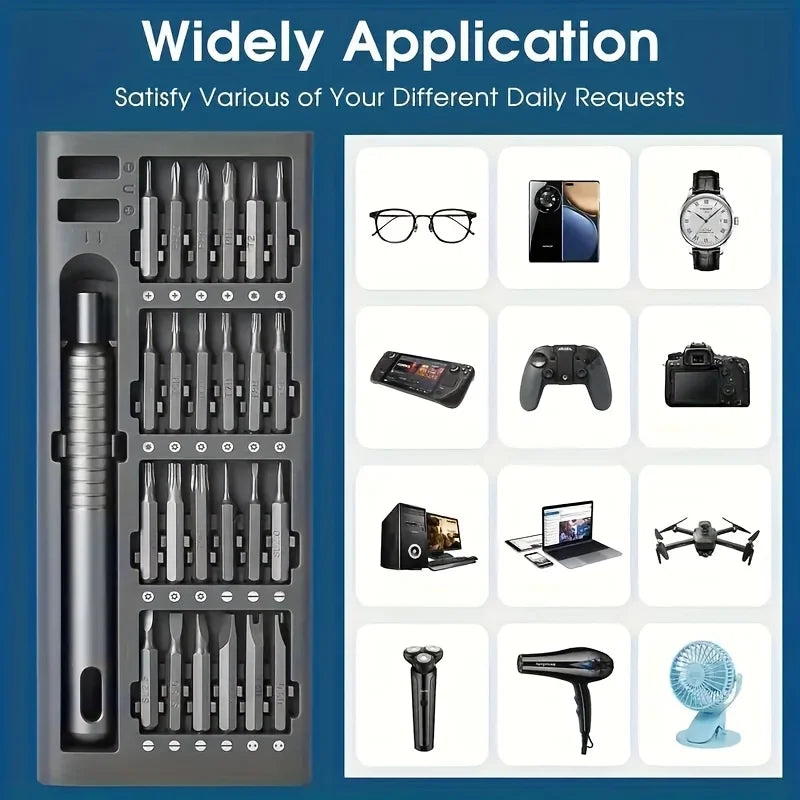 24-in-1 Precision Screwdriver Set with Aluminium Alloy Handle, Highly Hardened Metal Bits, Swivelling Design, Disassembly Kit