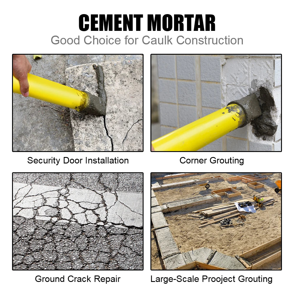 Caulking Gun Cement Lime Pump Grouting Mortar Sprayer Applicator Grout Filling Tools with 4 Nozzles Caulking Gun