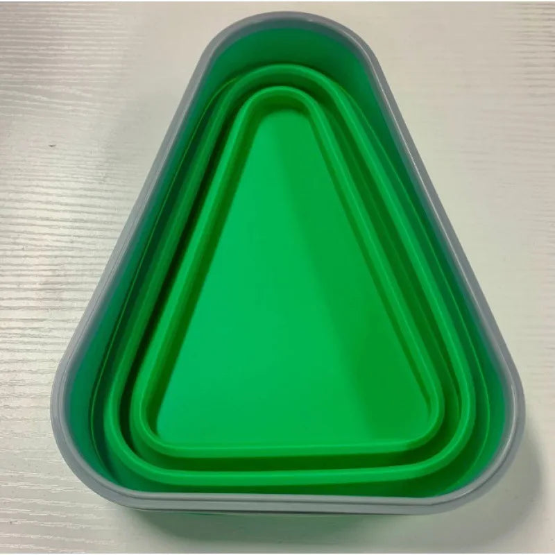 Food Grade Silicone Folding Pizza Box Reusable Triangle For Pizza Packing Box Take Away Box