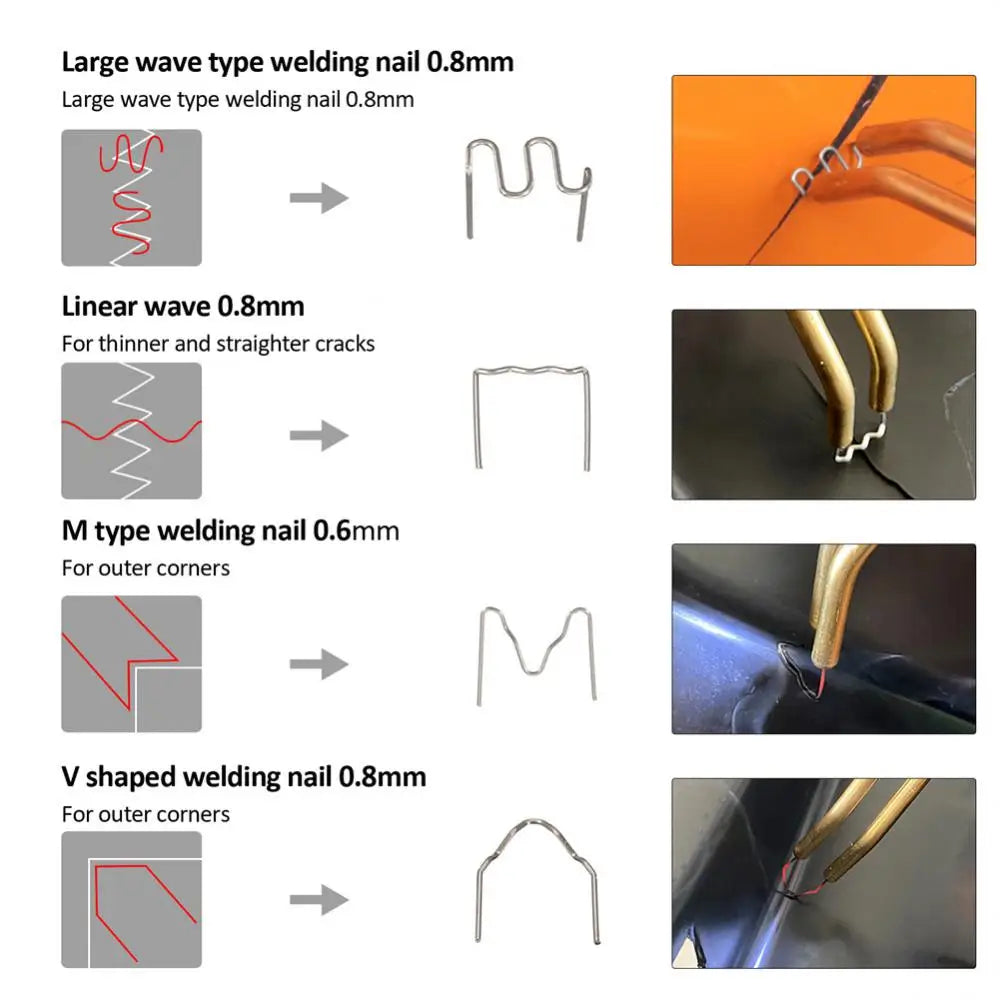 3000PCS Hot Stapler Staples For Plastic Welder Automotive Repair Machine Welding Wire Car Bumper Repair Welding Machine Tool