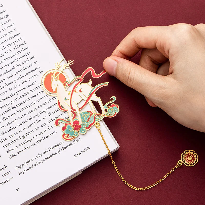 Dunhuang bookmarks, brass metal bookmarks, creative ancient style museum, cultural and creative souvenirs, teacher's day gifts,