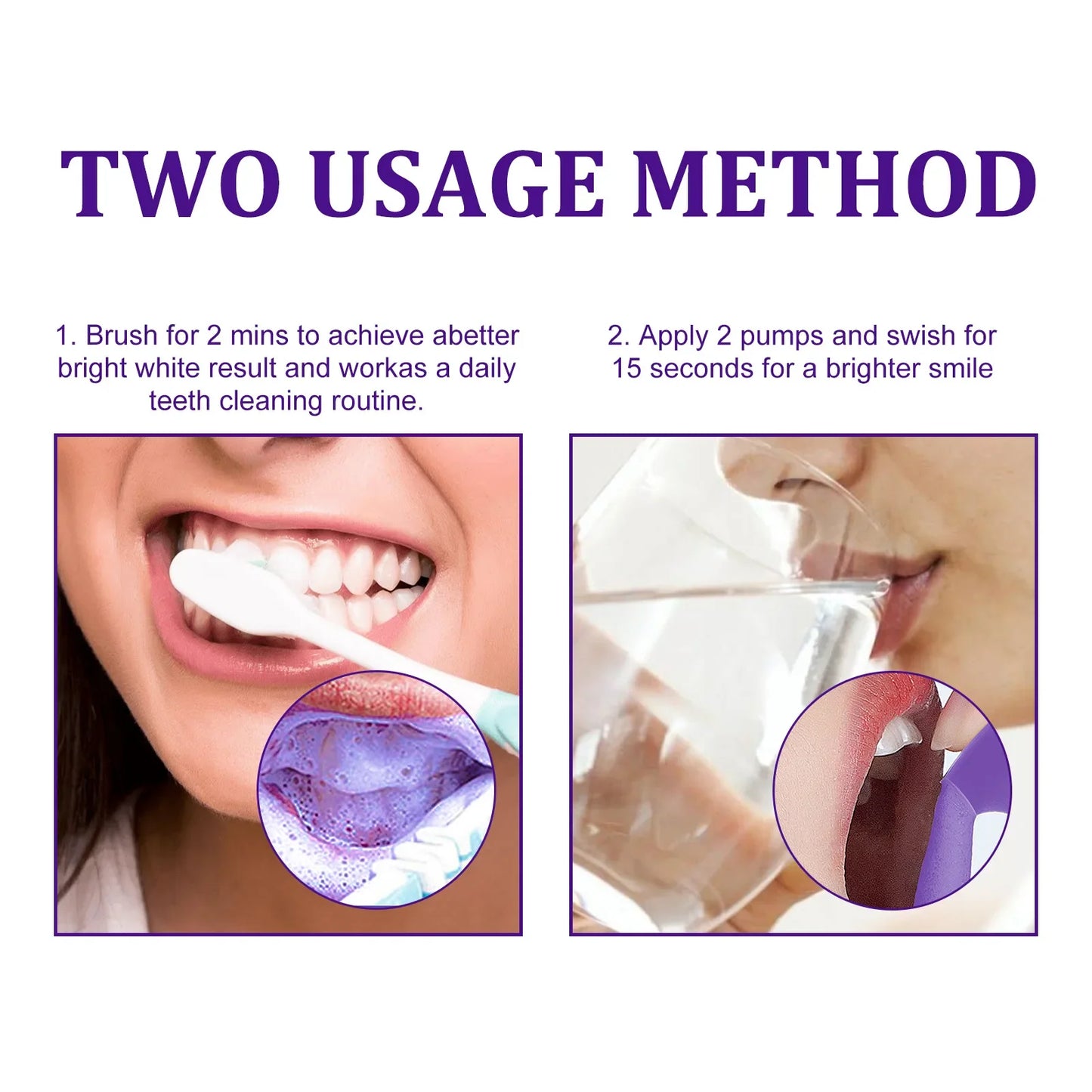 Teeth Whitening Mousse V34 Colour Dental Enamel Care Deep Cleansing Stains Melanin Removal Tooth Bleaching Foam Toothpaste 50ml
