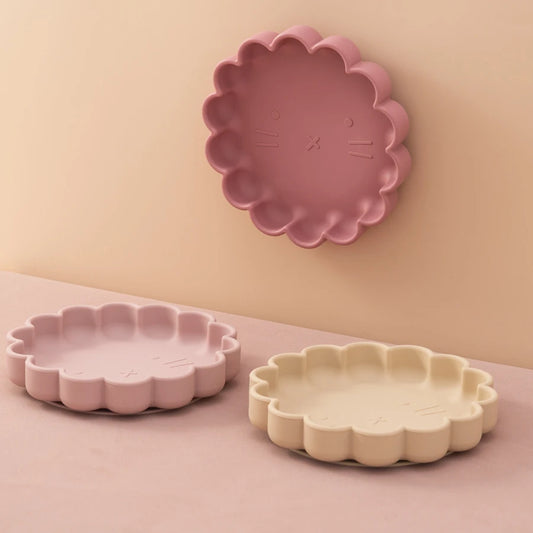 Mamaplan Silicone Baby Feeding Plate Kids Dining Plate Cartoon Dishes Waterproof Washable Toddler Feed Suction Plate Baby Stuff
