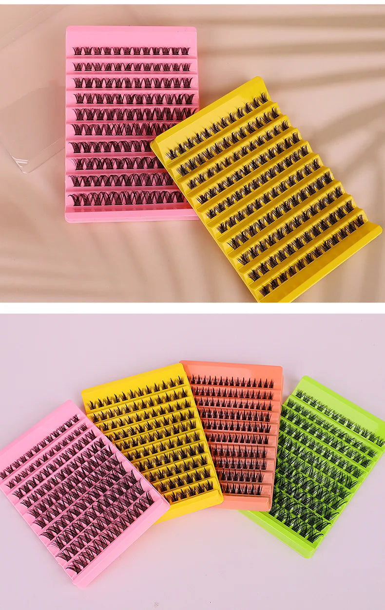 MIAOJIE Lash Clusters 120pcs Cluster Lashes 8-16mm Individual Lashes Natural Look D Curl Fluffy Cluster Lashes DIY Eyelash Exten
