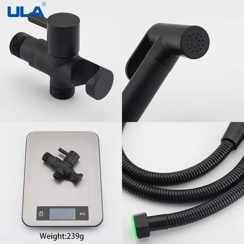 ULA Brass Bidet Faucet Portable Bidet Sprayer Single Cold Water Tap Toilet Faucet Sprayer Douche Bidet Faucet Black/Chrome/Gold