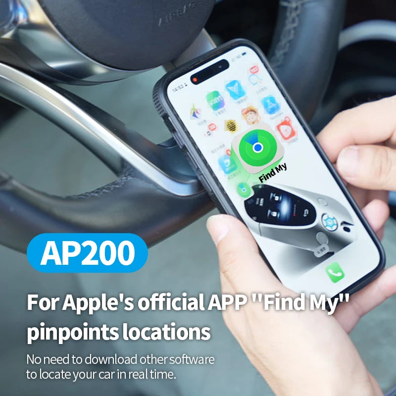 AP200 20W Universal Mini OBD GPS Locator Tracker Cigarette Lighter USB Type-C Adapter Hidden Find My Apple Official App