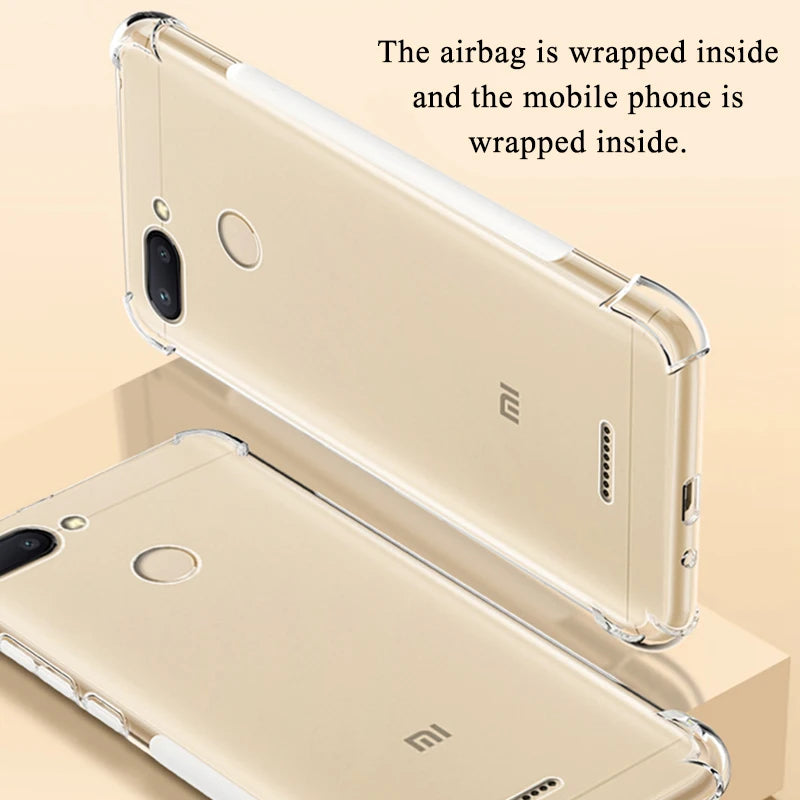 Cool Shockproof Clear Soft Case For Xiaomi Mi 8 9 10 11 A2 Lite A1 A3 Mi6 Mi Play Silicone Cover For Xiaomi Pocophone F1 Mi8 SE